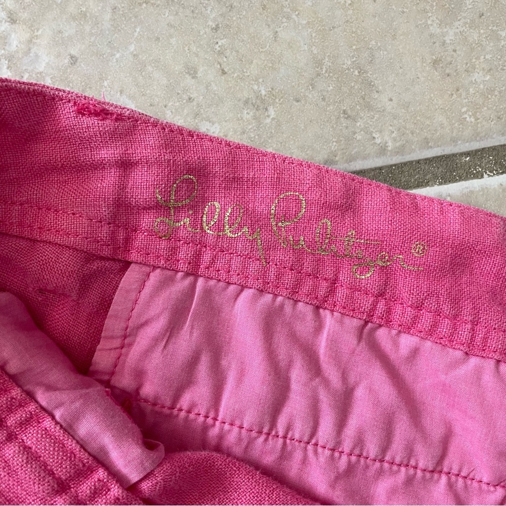 Lilly Pulitzer The Calla Linens Short Pink - Picture 3 of 7